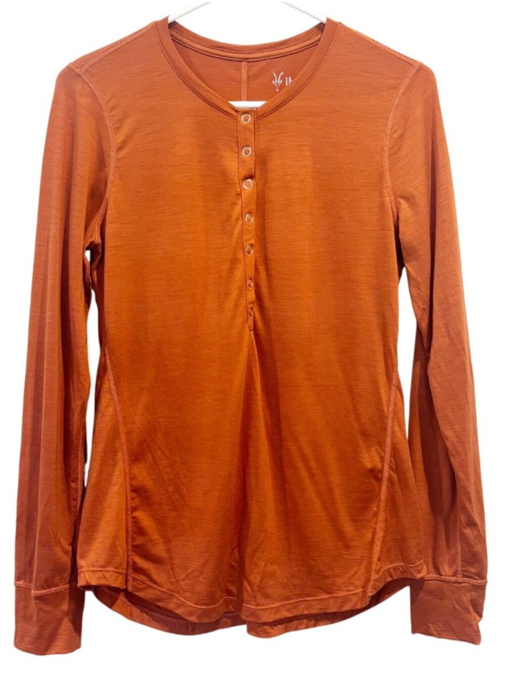 Ibex Women's Travel Henley Long Sleeve Top Size Medium